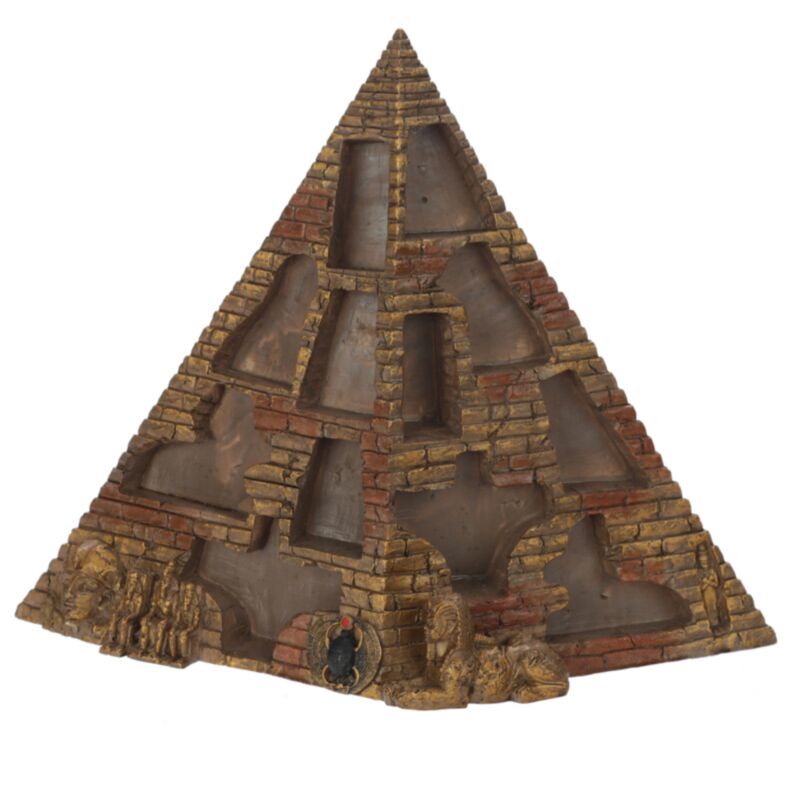 Pyramid Display Stand with twelve Ancient Egyptian Figures