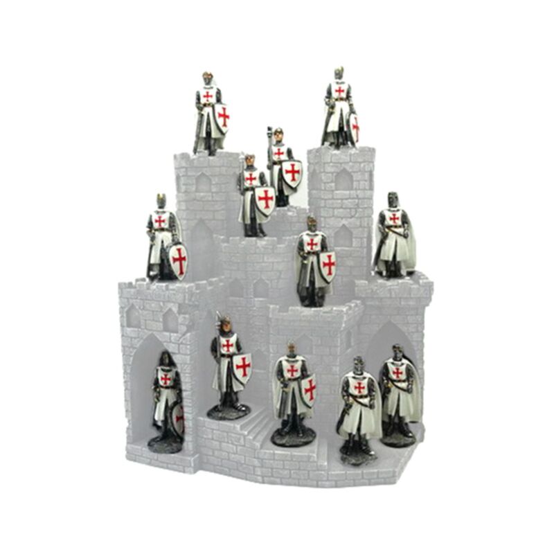 Medieval Knight Castle Display Stand & Twelve Knight Figures