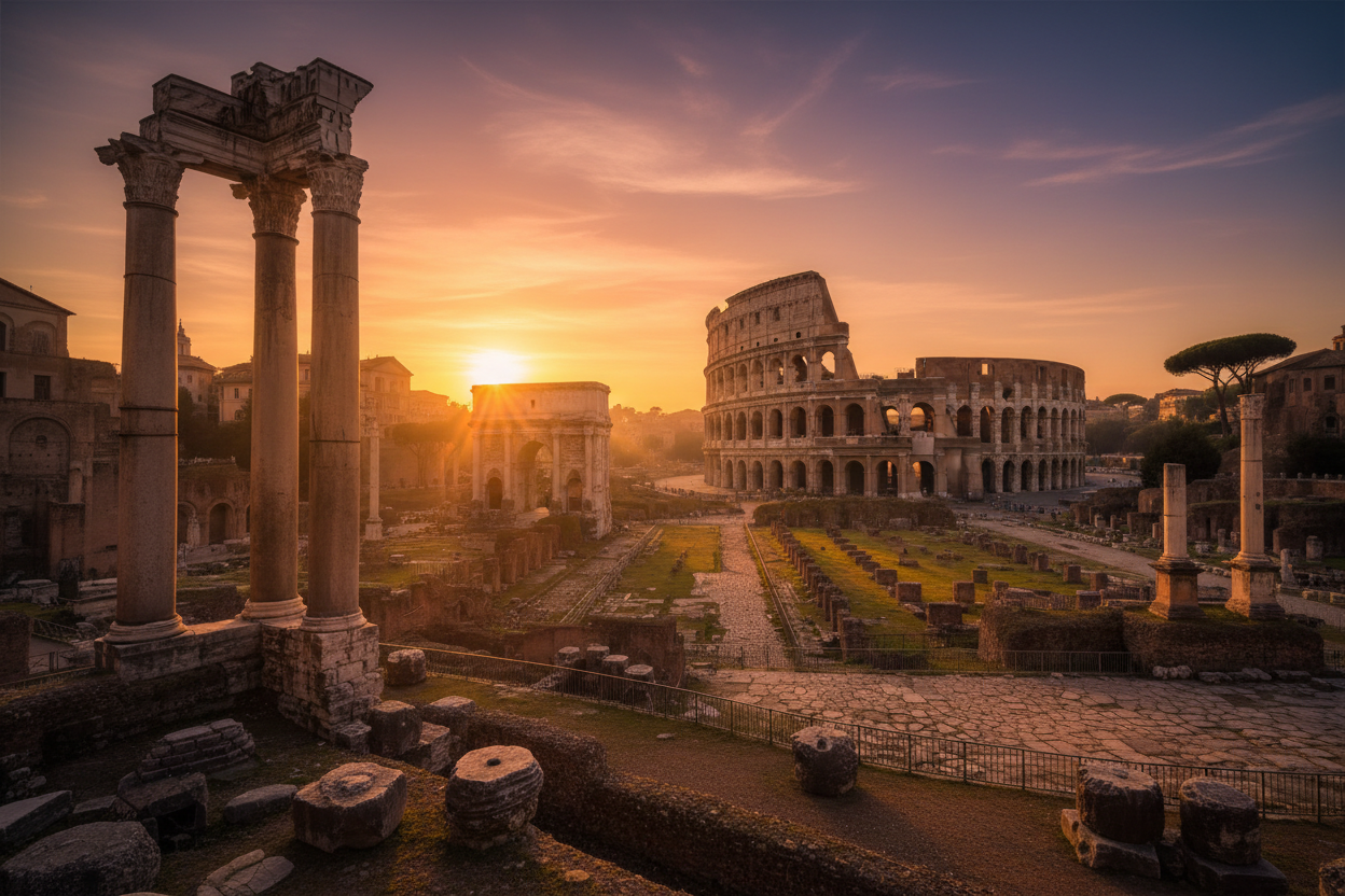 Dramatic Ancient Roman Scene
